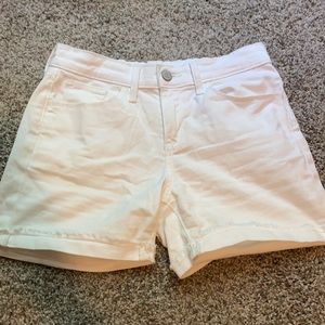 Girls White Jean Shorts